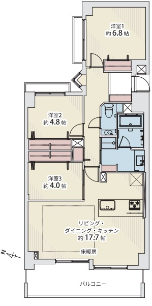 朝日マンション目黒の間取り