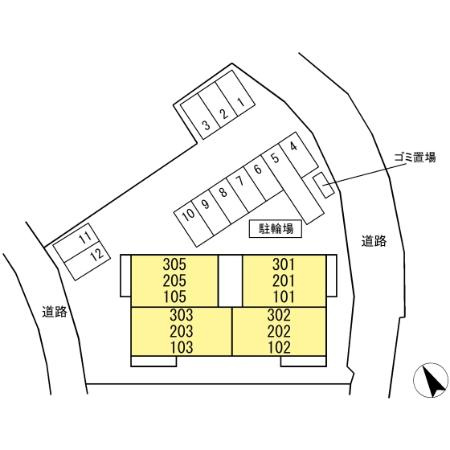 【区画図】 | トリシア野多目Ⅱ