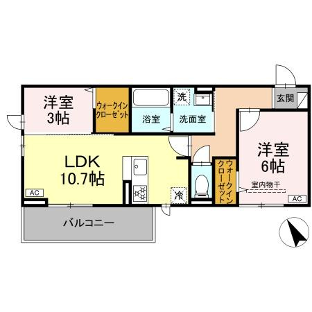 【間取り】 | トリシア野多目Ⅱ
