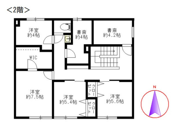 高崎市山田町　中古住宅（積水ハウス施工）の間取り