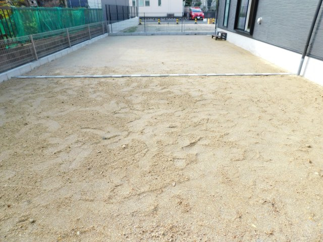 名古屋市中川区江松５丁目の新築一戸建の庭|◇庭◇　　ガーデニングやＢＢＱなど家族で楽しめる広い庭付き♪