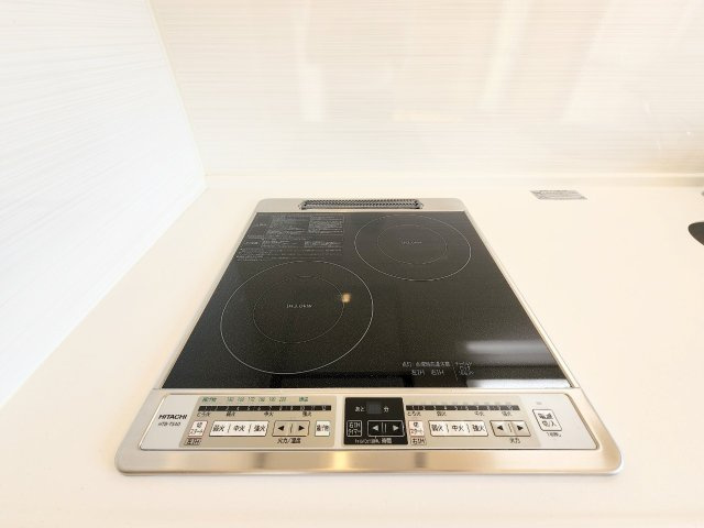 ディアコート八木の設備|２口コンロのIHクッキングヒーター