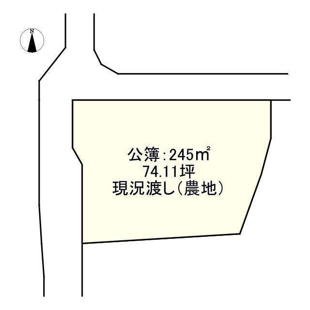 西条市洲之内甲736　農地の土地図