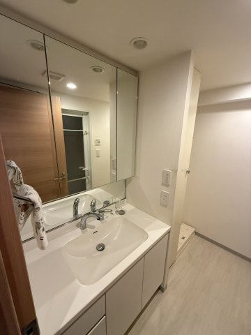 日神パレステージさいたま新都心の独立洗面台|洗面台/3面鏡で身支度に便利です！