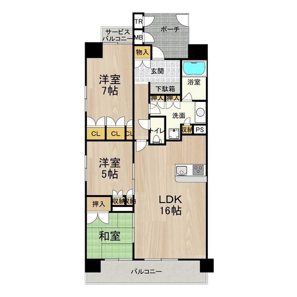 ＣＩＴＹ ＳＰＩＲＥ日本橋の間取り