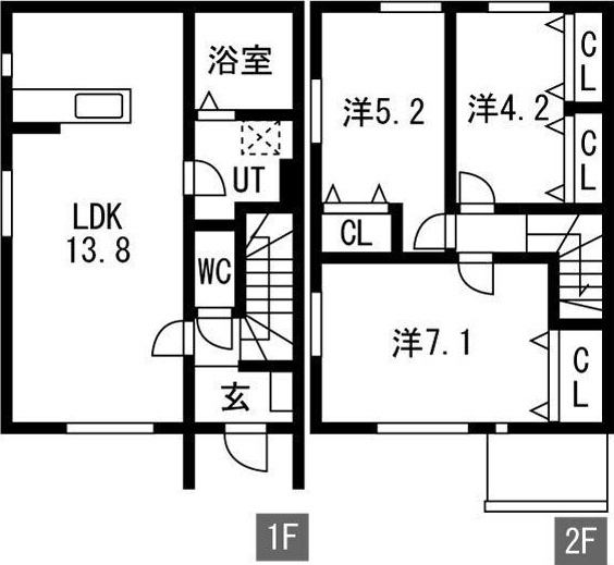 ヘリテイジ矢巾 C棟の間取り