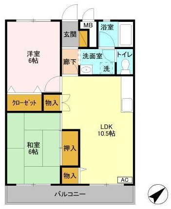 松丸第二コーポラスの間取り