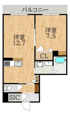 ヒルズ奈良鳥見の間取り