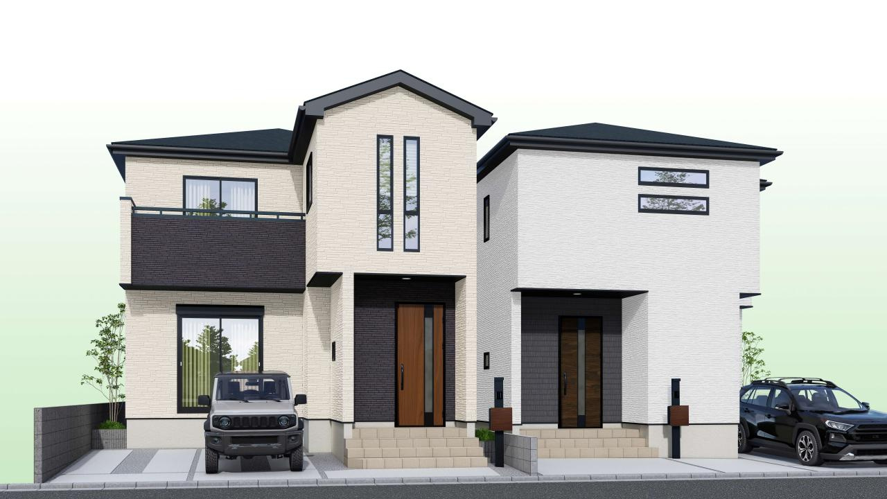 高知市福井東町 -3期2棟1-　新築戸建ての外観|1号地　2026.1月：現況