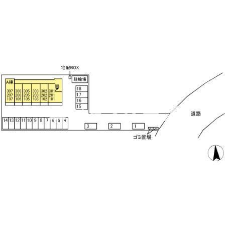 カーサココルン　Ａ棟の区画図|高崎、前橋のお部屋探しはエンドスケープまで！お客様の理想お聞かせ下さい♪