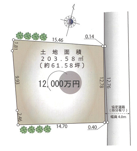 【仲介手数料無料】所沢市金山町第１期　全１棟　所沢の新築住宅なら西武ハウジングの区画図