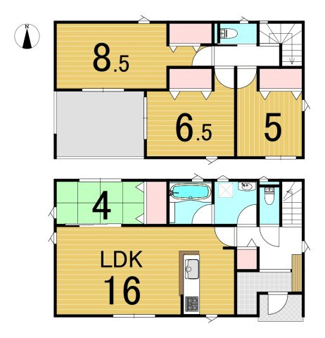 錦町御宝殿 新築一戸建ての間取り