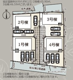 錦町御宝殿 新築一戸建ての区画図