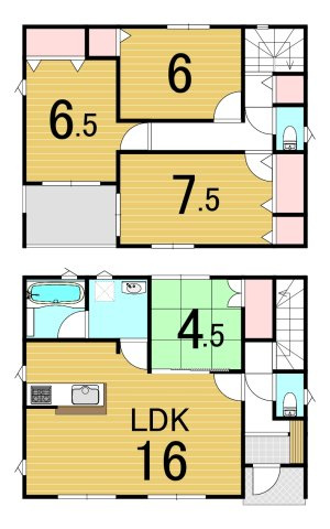 錦町御宝殿 新築一戸建ての間取り