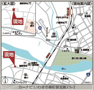 錦町御宝殿 新築一戸建ての地図