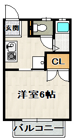 鶴居荘A棟の間取り