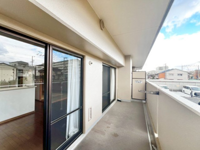 【バルコニー】 | レックスガーデン堺東 | 開放感のあるバルコニーです♪お洗濯も楽々快適に干せますよ！