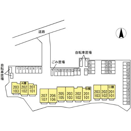 グランアベニール　Ⅱの区画図