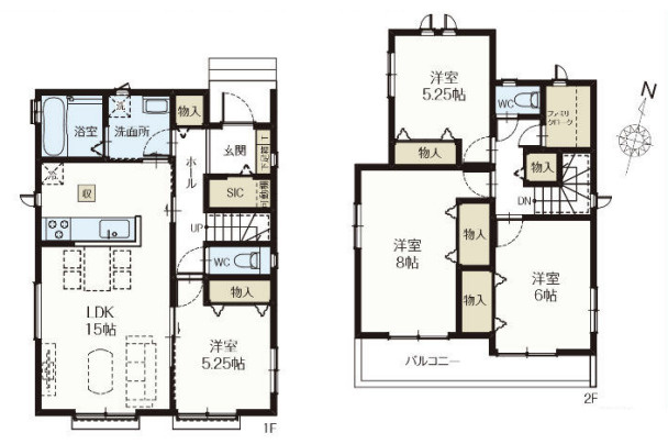 【間取り】 | 久喜青毛1丁目6番　新築戸建　全4棟　B号棟