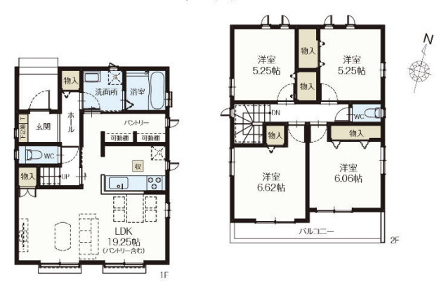 【間取り】 | 久喜青毛1丁目6番　新築戸建　全4棟　C号棟
