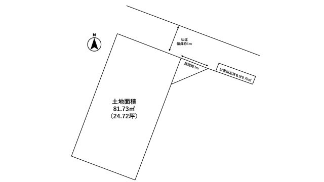 さいたま市桜区桜田土地の土地図|確定測量済みなので建築プランが立てやすい、更地なので建築後のイメージも想像しやすいです