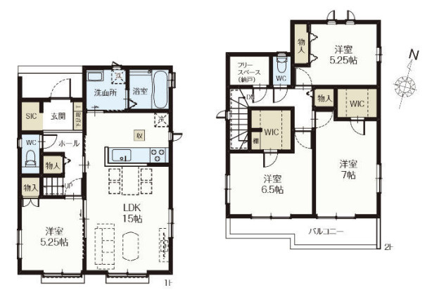 【間取り】 | 久喜青毛1丁目6番　新築戸建　全4棟　D号棟