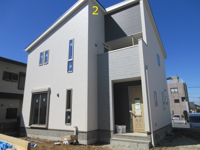 【仲介手数料無料】新築戸建　深谷市上野台2904-5（全3棟）の前面道路含む現地写真