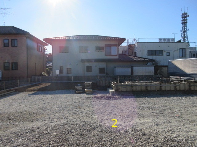 【仲介手数料無料】新築戸建　深谷市上野台2904-5（全3棟）の前面道路含む現地写真