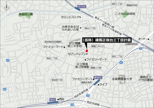 プラネソシエプラス桜台の地図