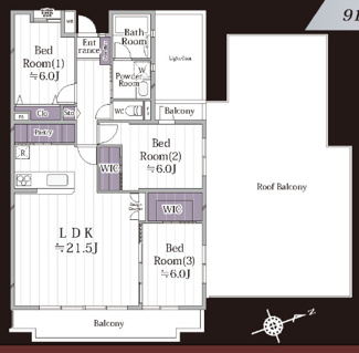 【間取り】 | ライオンズマンション京成大久保