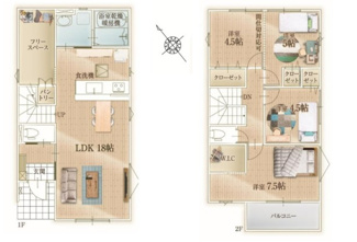 【間取り】 | 越谷市下間久里３期　新築分譲住宅　全１棟