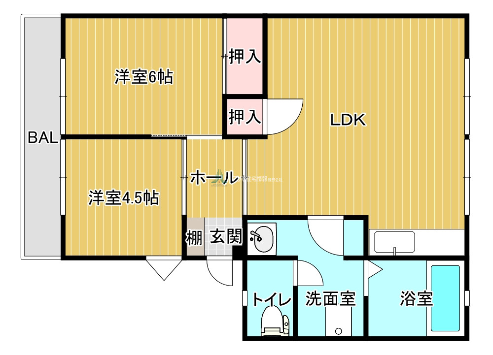 グレースコーポ合川 Aの間取り