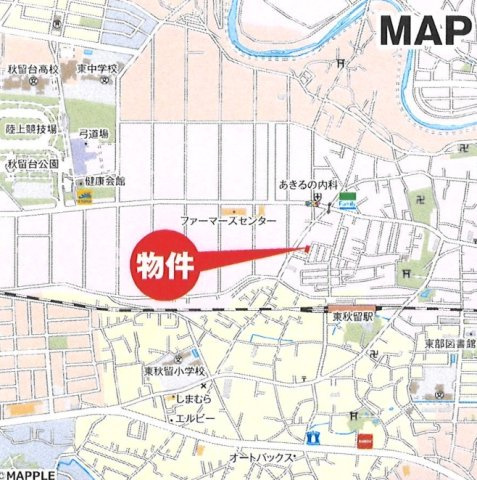 いろどりアイタウン　あきる野市二宮　売地　全2区画　No.1の地図
