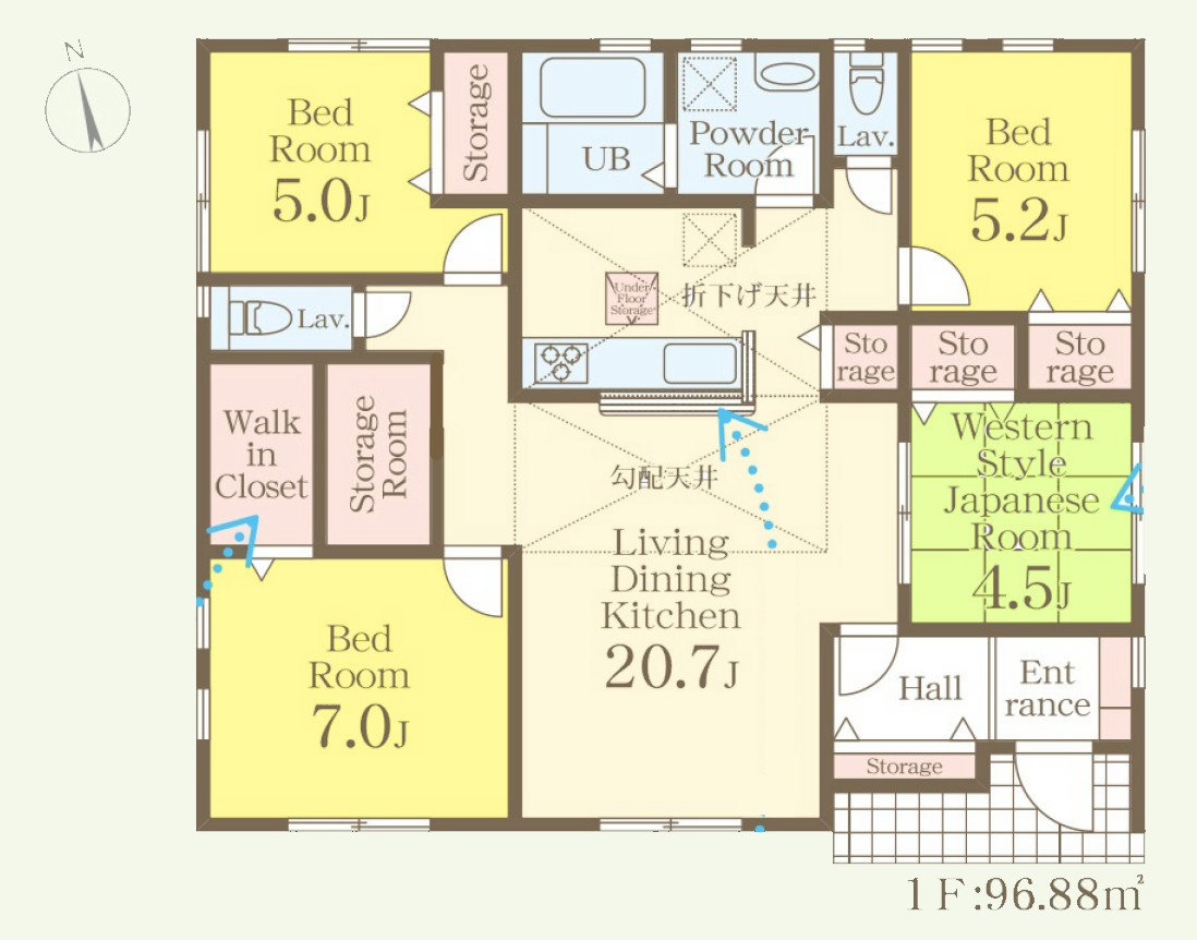 【新築戸建】前橋小坂子町の間取り|■間取り図｜敷地面積：332.46（約100.56坪）　建物面積：96.88（約29.5坪）