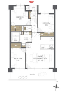 【間取り】アイフォート船橋パークサイド 