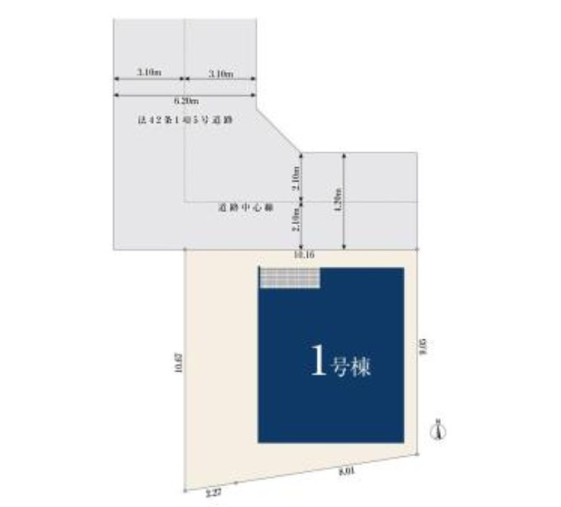 仲介手数料無料　MIRASUMO所沢市向陽町02139①・全1棟の区画図