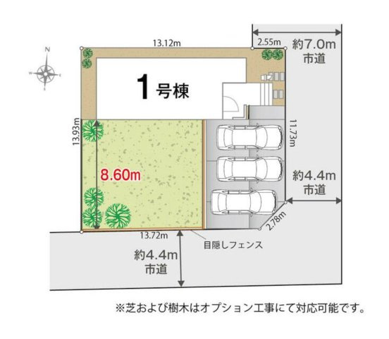 佐久市岩村田の区画図