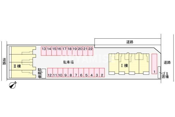 グランド　ソレイユ　協和Ⅱの区画図