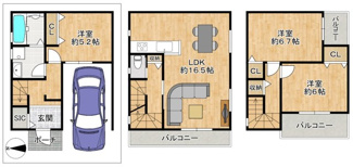 【間取り】 | 玉串町東１丁目　新築戸建