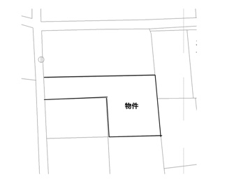 【土地図】 | 【北杜市小淵沢町上笹尾】西側に南アルプスが望める土地 | 旗竿の土地