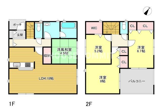 成田市玉造　第12　1号棟の間取り