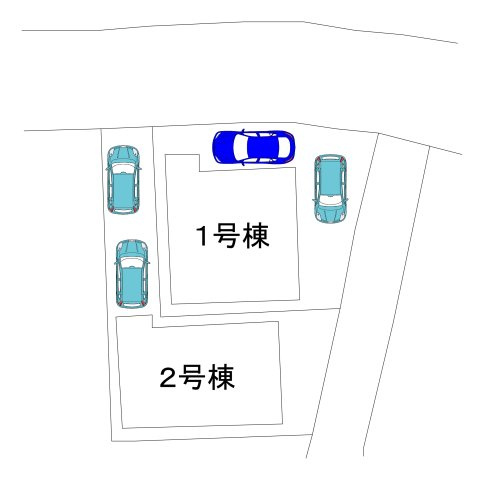 成田市玉造　第12　1号棟の区画図