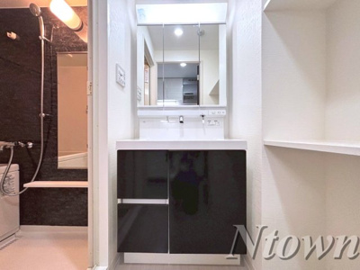 【洗面所】 | ル・シエル大秋 | 脱衣スペースもあります