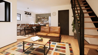 【完成予想図】 | 宇治市折居台1丁目　2区画　A号地　売土地　建築条件付き | 人気の和モダンやホテルライクのテイストを基調に、家具・照明を組み合わせて、暮らしがより具体的にイメージできるご提案をしています。