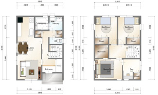 【参考プラン】 | 宇治市折居台1丁目　2区画B号地　売土地　建築条件付き | 自由設計になりますので設計士と直接お話していただきオンリーワンのおうちづくりが可能です！需要の多いランドリールームも実現可能です。一緒に楽しくお家づくりをしていきましょう！