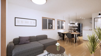 【完成予想図】 | 宇治市折居台1丁目　2区画　B号地　売土地　建築条件付き | 人気の和モダンやホテルライクのテイストを基調に、家具・照明を組み合わせて、暮らしがより具体的にイメージできるご提案をしています。