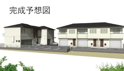 【外観パース】 | 【シャーメゾン】グランドゥール桜木Ⅲ | 2025年築のグランドゥール桜木Vの写真を利用しております