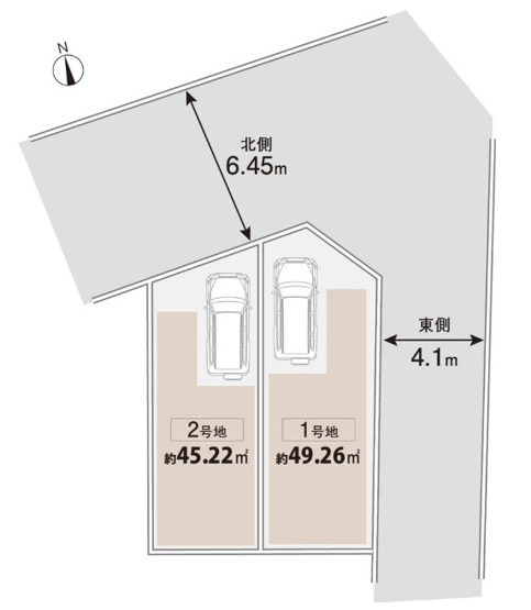 【区画図】 | 東大阪市中小阪1丁目　【2号地/全2区画】 | 【全2区画】省エネ適合住宅です☆