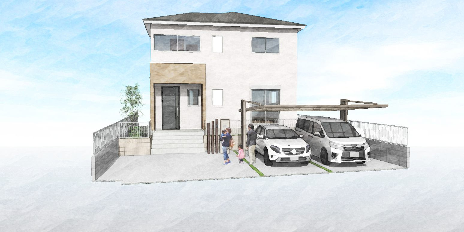 かがやきの郷３期　36号地の外観パース