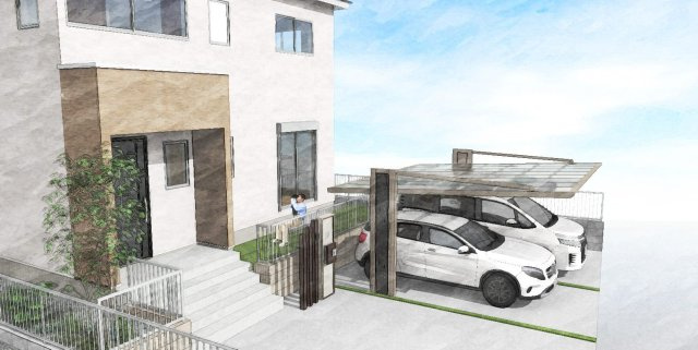 かがやきの郷３期　36号地の外観パース